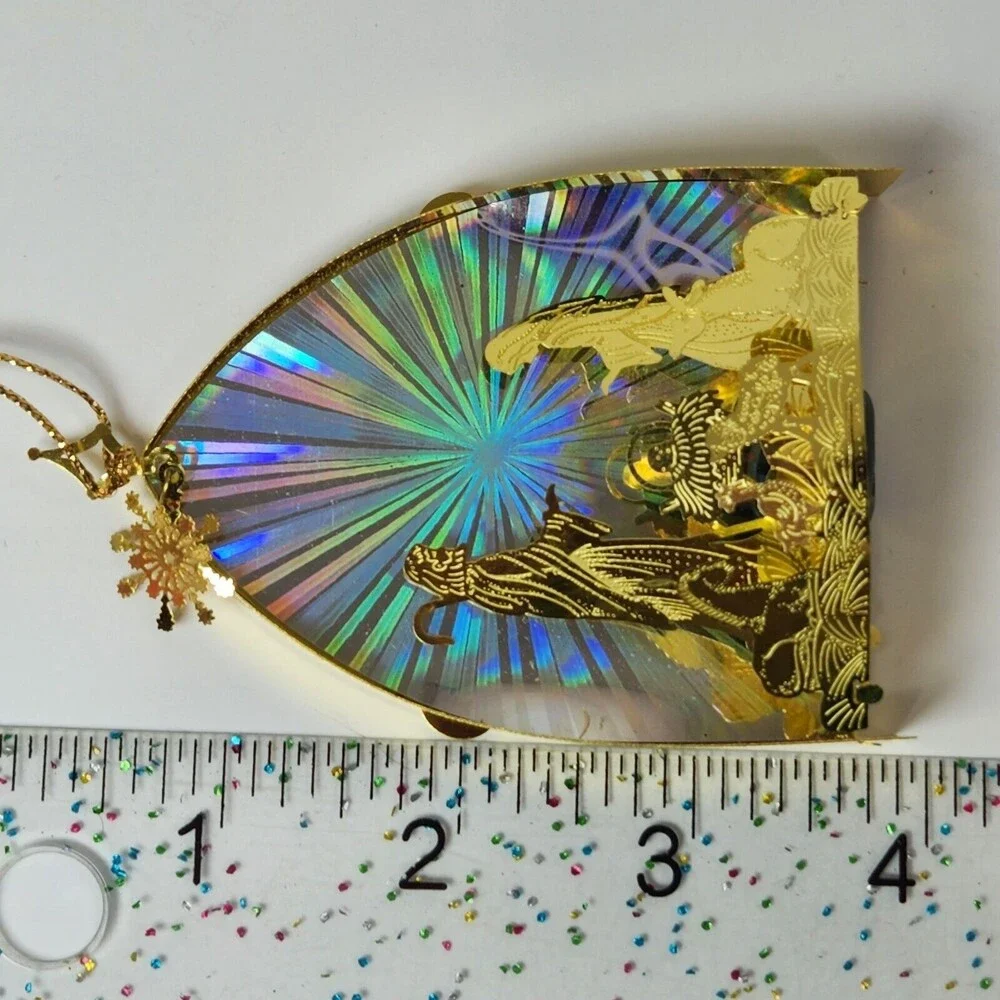 Vintage Nativity Christmas Ornament Light Cover Taiwan Laser Etched 3-D
